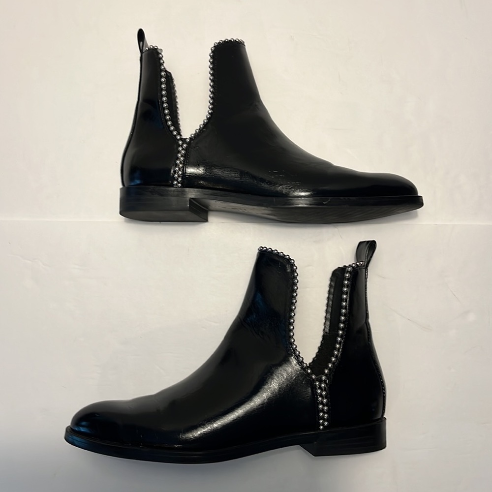 Zara Trafaluc Vegan Leather Cut Out Black Booties, Size 37 EU/ 6.5 - 7 US - Picture 8 of 12